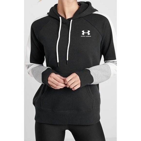 Under Armour Tri-Color Ladies Fleece Hooded Pullover Sweatshirt Size XL - Picture 5 of 5